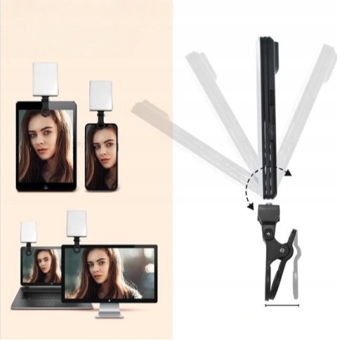 Lampa LED 60W do Nastawiania Selfie Makijażu z Statywem Akumulatorowa