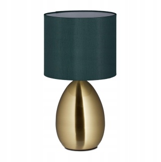 Lampka dotykowa z funkcją ściemniania lampa ciemna zieleń i złoto