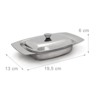 Maselniczka ze stali nierdzewnej, pojemnik na masło