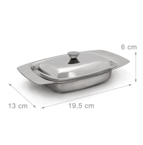 Maselniczka ze stali nierdzewnej, pojemnik na masło