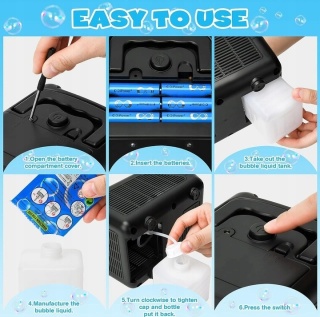 Maszyna do baniek mydlanych, dmuchawa wytwornica generator do baniek LED