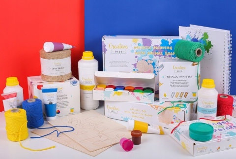 Nosidło skrzynka drewniana na narzędzia drobiazgi z uchwytem decoupage