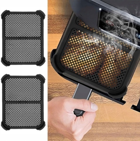 OSŁONA PRZECIWBRYZGOWA DO FRYTKOWNICY BEZTŁUSZCZOWEJ 2 SZT SILIKONOWA 21x16 cm