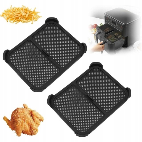 OSŁONA PRZECIWBRYZGOWA DO FRYTKOWNICY BEZTŁUSZCZOWEJ 2 SZT SILIKONOWA 21x16 cm