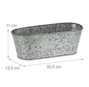 4 szt Ocynkowane osłonki na doniczki,wanny, miseczki na rośliny