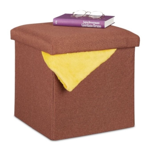 PUFA SKŁADANA SIEDZISKO SCHOWEK TAPICEROWANA