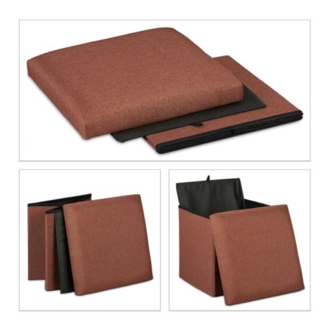 PUFA SKŁADANA SIEDZISKO SCHOWEK TAPICEROWANA