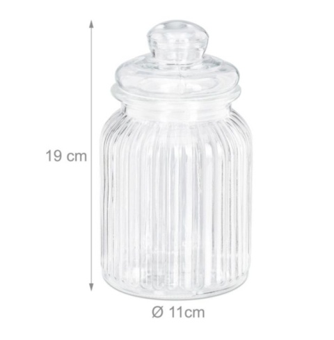 Pojemniki kuchenne szklane 5 szt. 1L, słoiki ozdobne Pojemniki kuchenne szklane 5 szt. 1L, słoiki ozdobne