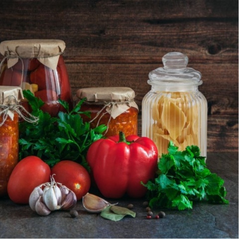 Pojemniki kuchenne szklane 5 szt. 1L, słoiki ozdobne Pojemniki kuchenne szklane 5 szt. 1L, słoiki ozdobne