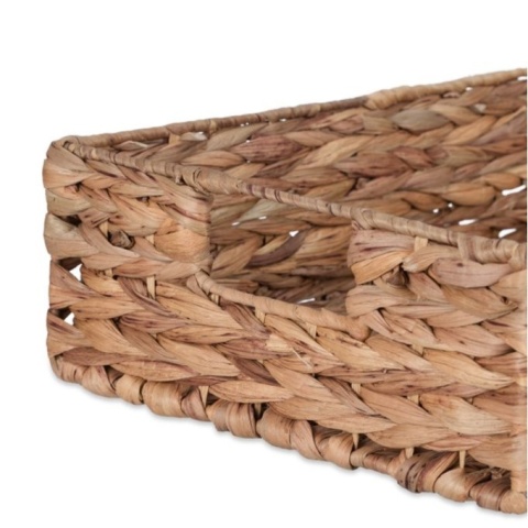 Relaxdays Taca zestaw 3 szt, naturalna, włókno roślinne - hiacynt wodny