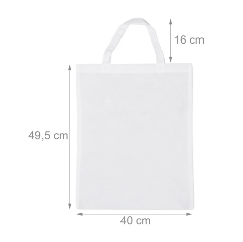 Relaxdays torba materiałowa na zakupy 10szt. worek reklamówka siatka ekologiczna