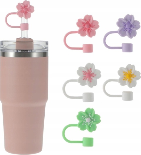 Silikonowa osłona 6 szt na słomkę do kubka STANLEY pokrywa przeciwpyłowa zatyczka Silikonowa osłona 6 szt na słomkę do kubka STANLEY pokrywa przeciwpyłowa zatyczka