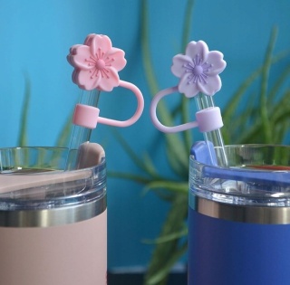 Silikonowa osłona 6 szt na słomkę do kubka STANLEY pokrywa przeciwpyłowa zatyczka