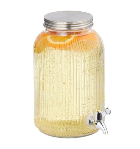 Słój Dozownik napojów z kranem odkręcany Szklany 4l