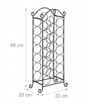Stojak Na Wino 21 BUTELEK METALOWY 88CM