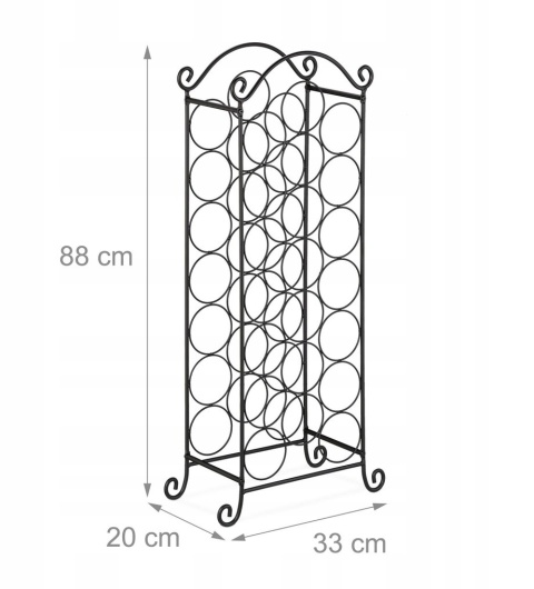 Stojak Na Wino 21 BUTELEK METALOWY 88CM Stojak Na Wino 21 BUTELEK METALOWY 88CM