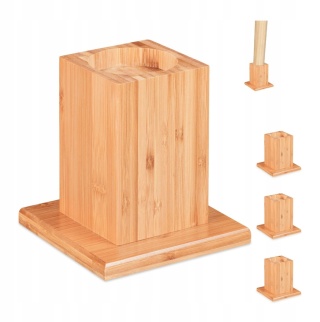 Stopki do mebli 4 szt bambus, podwyższenia do mebli Relaxdays