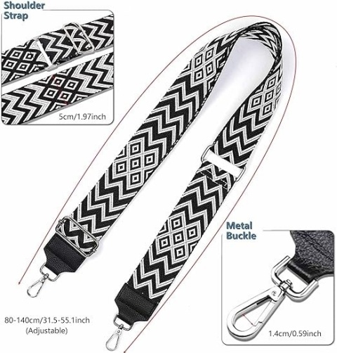 Szeroki pasek regulowany 2 szt do torby na ramię 80-140 cm Szeroki pasek regulowany 2 szt do torby na ramię 80-140 cm