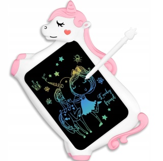 Tablet LCD do pisania rysowania jednorożec zabawka dla dzieci kreatywna