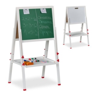 Tablica magnetyczna i na kredę sztaluga 3 w 1 Relaxdays