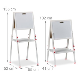 Tablica magnetyczna i na kredę sztaluga 3 w 1 Relaxdays