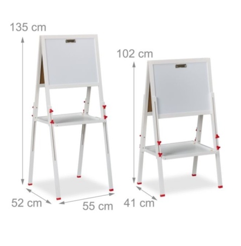 Tablica magnetyczna i na kredę sztaluga 3 w 1 Relaxdays