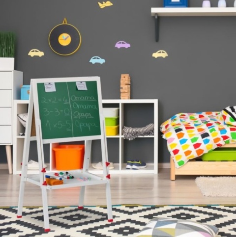 Tablica magnetyczna i na kredę sztaluga 3 w 1 Relaxdays