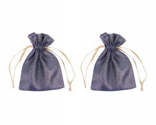 Torebki Dekoracyjne Błyszczące Zestaw 2 szt. Niebieskie