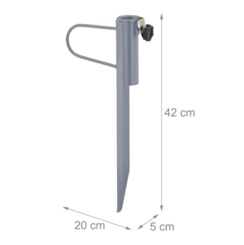 Uchwyt na parasol ogrodowy tuleja na parasol szary