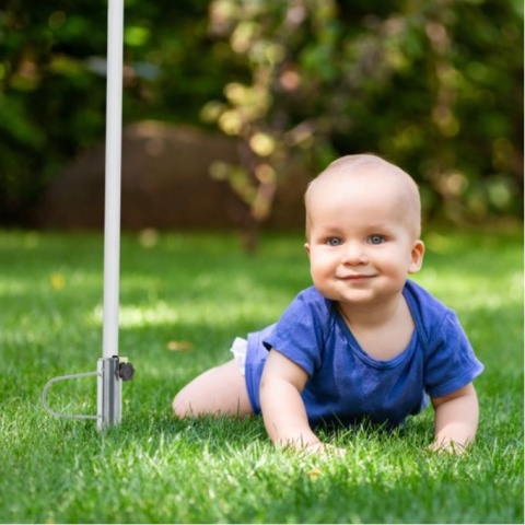 Uchwyt na parasol ogrodowy tuleja na parasol szary