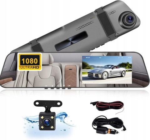 WIDEOREJESTRATOR LUSTERKO KAMERA SAMOCHODOWA PRZÓD TYŁ