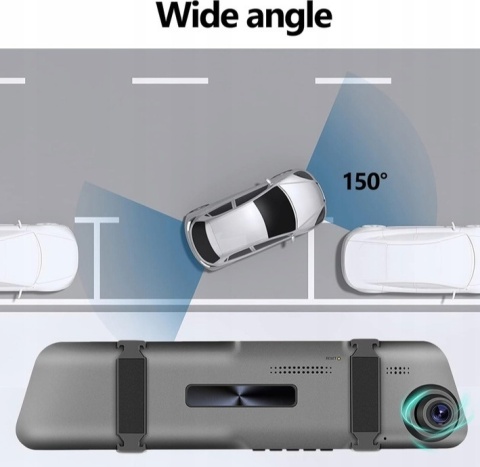 WIDEOREJESTRATOR LUSTERKO KAMERA SAMOCHODOWA PRZÓD TYŁ