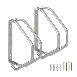 Wieszak Ścienny Stojak Na Rower 5kg Srebrny Zestaw 2szt Obrotowy, uchwyt