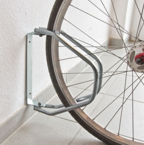 Wieszak Ścienny Stojak Na Rower 5kg Srebrny Zestaw 2szt Obrotowy, uchwyt