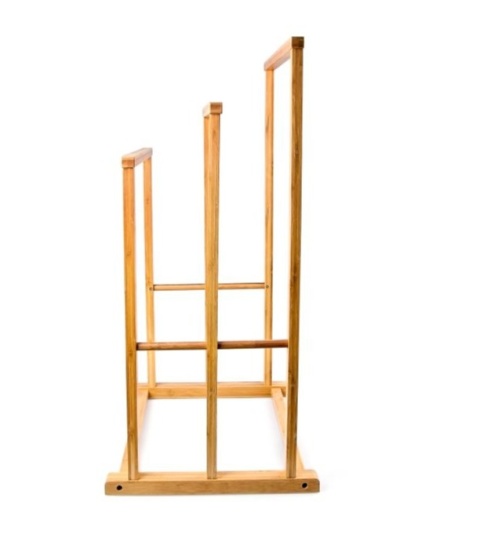 Wieszak na ręczniki bambusowy 3 ramienny Relaxdays