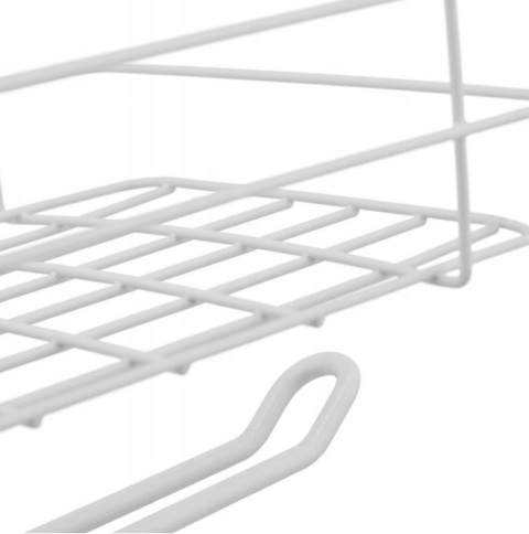 Wiszący koszyk kuchenny ręcznik przyprawy biały wieszak