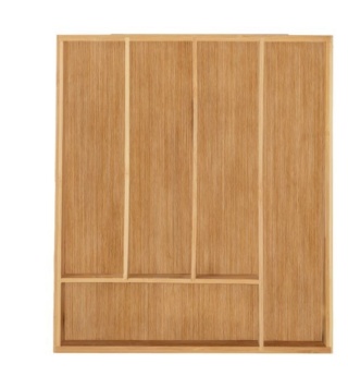 Wkład do szuflady organizer na sztućce Relaxdays 34 x 30 cm bambus