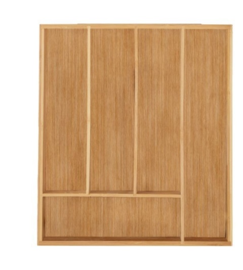 Wkład do szuflady organizer na sztućce Relaxdays 34 x 30 cm bambus