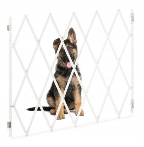 Wysuwana barierka dla psa, biała