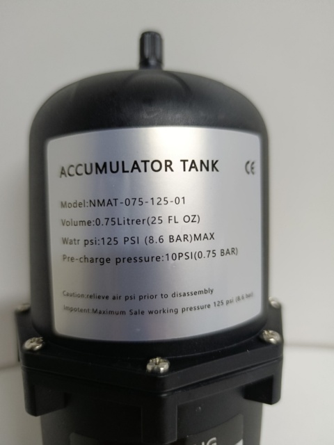 ZBIORNIK WYRÓWNAWCZY WODY/HYDROFOR 0,75L 125PSI