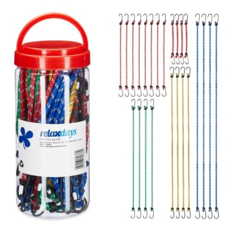 LINKI NAPINAJĄCE ZESTAW 24 SZT GUMEK NAPINAJĄCYCH 5 ROZMIARÓW Z HAKAMI