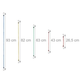 LINKI NAPINAJĄCE ZESTAW 24 SZT GUMEK NAPINAJĄCYCH 5 ROZMIARÓW Z HAKAMI
