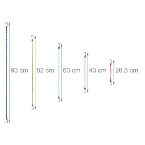 LINKI NAPINAJĄCE ZESTAW 24 SZT GUMEK NAPINAJĄCYCH 5 ROZMIARÓW Z HAKAMI