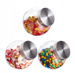 Pojemniki na żywność zestaw 3 szt 1,5 l Relaxdays, przyprawy, słodycze,płatki