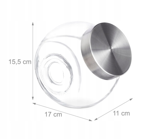 Pojemniki na żywność zestaw 3 szt 1,5 l Relaxdays, przyprawy, słodycze,płatki