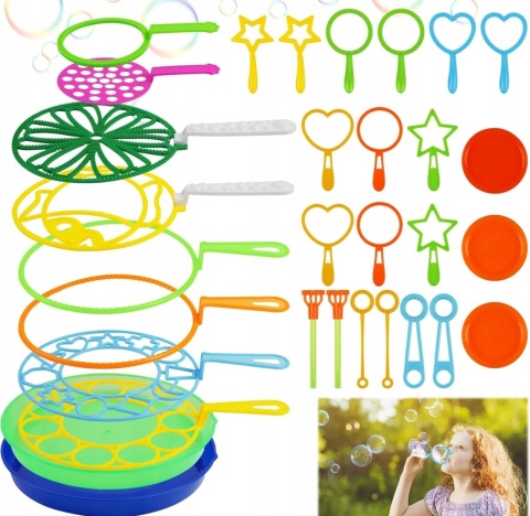 ZESTAW DO BANIEK MYDLANYCH XXL KIJE RINGI OBRĘCZE DLA DZIECI BAŃKI