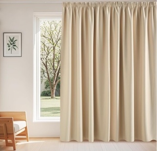 Zasłona zaciemnająca 290x246 cm jasny beż