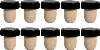 Zestaw 10+2 szt korki do butelek wina