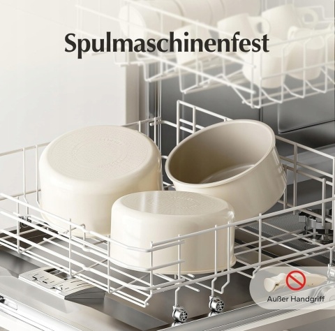 Zestaw 3 garnków ze zdejmowanymi uchwytami, nieprzywierające Redchef