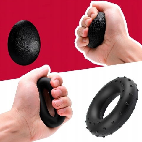 Zestaw 5w1 do Ćwiczeń Treningu Rąk Dłoni Ściskacz z Regulacją 5-60kg Opór + kula żyroskopowa